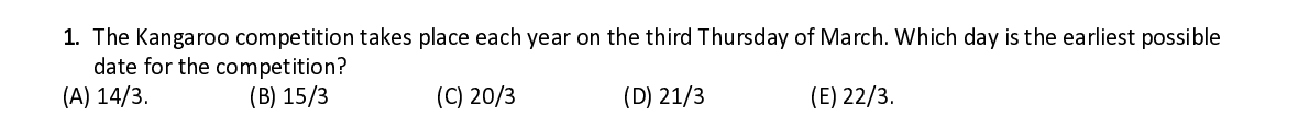 Question 1